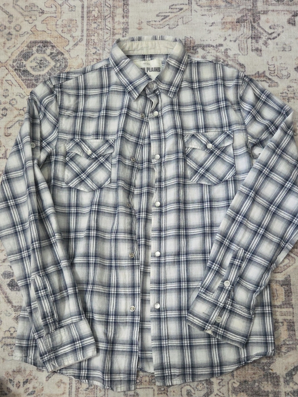 Ditch Plain Grey Plaid Button-Up Shirt -